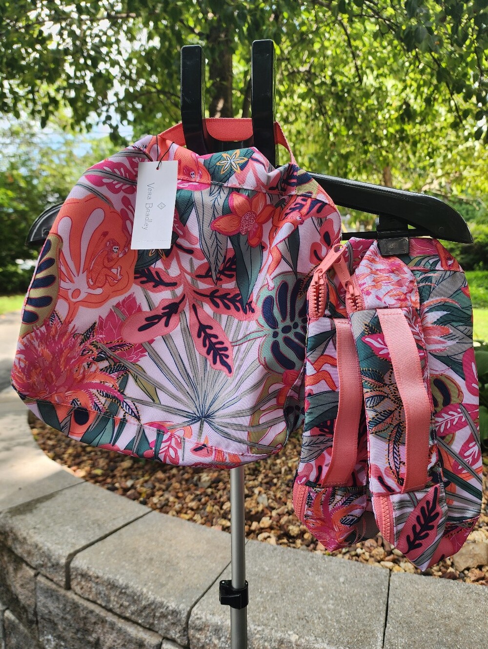 Vera Bradley ReActive Packing Cube Trio - Rainforest Canopy Coral